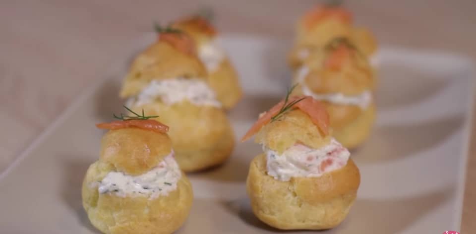 Choux au saumon fumé